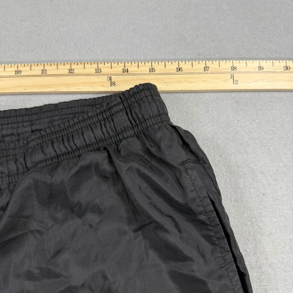 Vintage Adidas Track Pant Men Medium Black Ankle Zip Windbreaker Gym Run Workout